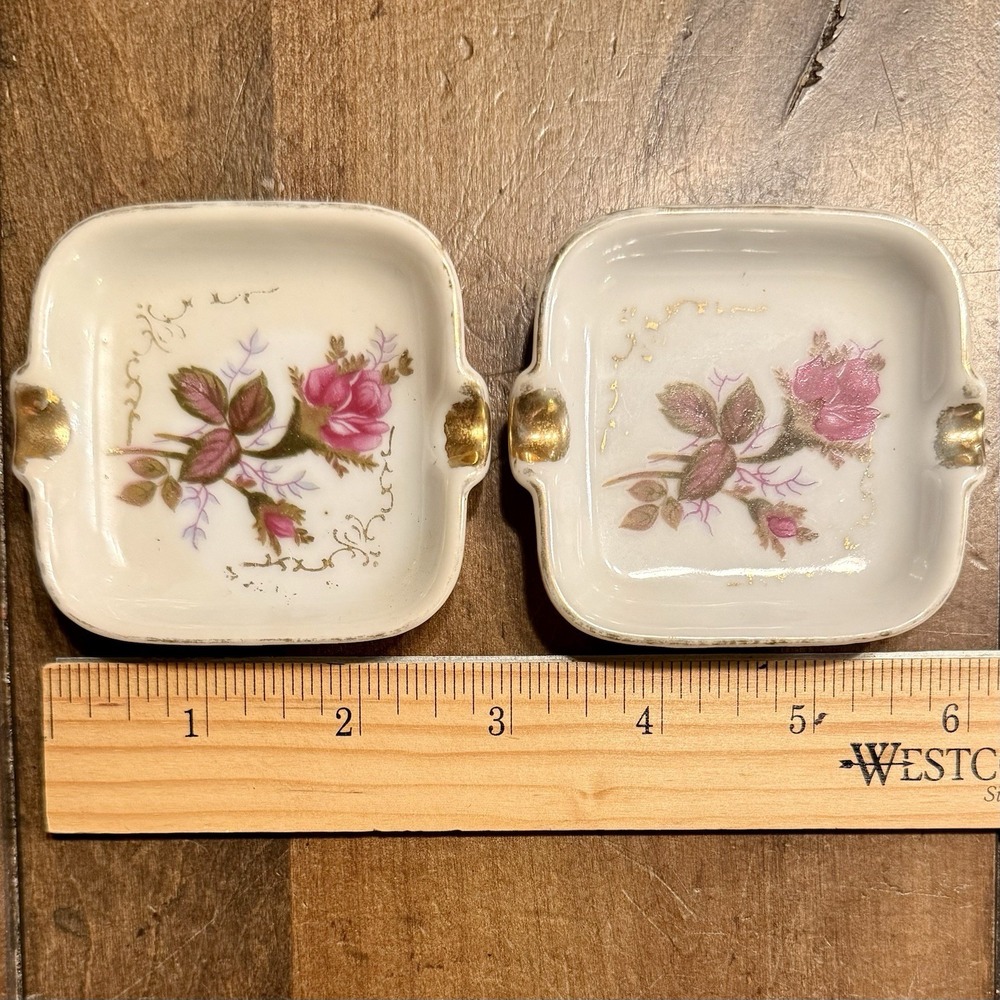 15pc VTG 50s MCM Royal Sealy Japan Moss Rose Porcelain China Miniature Tea Set - Picture 8 of 13